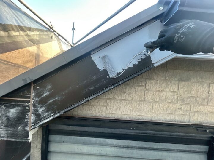 破風板下塗り工事