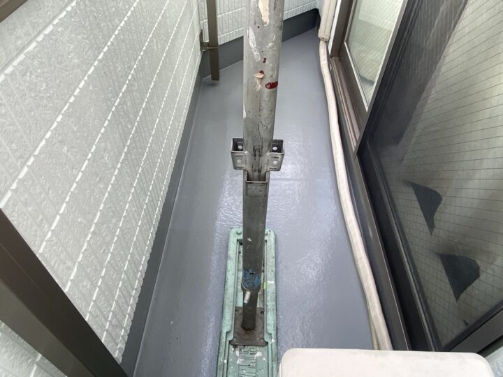ベランダ床完了全景