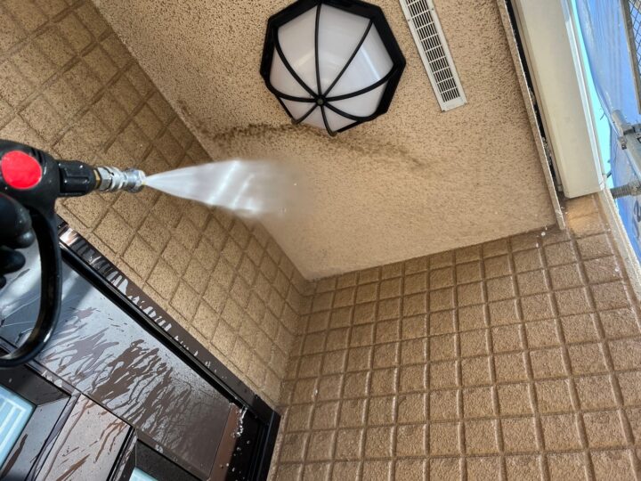 軒天高圧洗浄工事