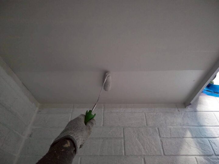 軒天塗装２回目