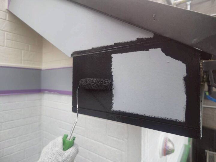 破風板中塗り工事