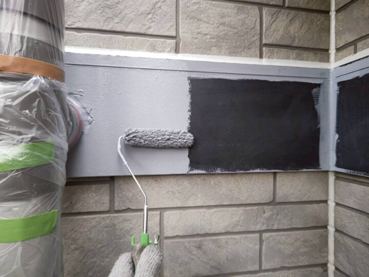 装飾帯下塗り工事