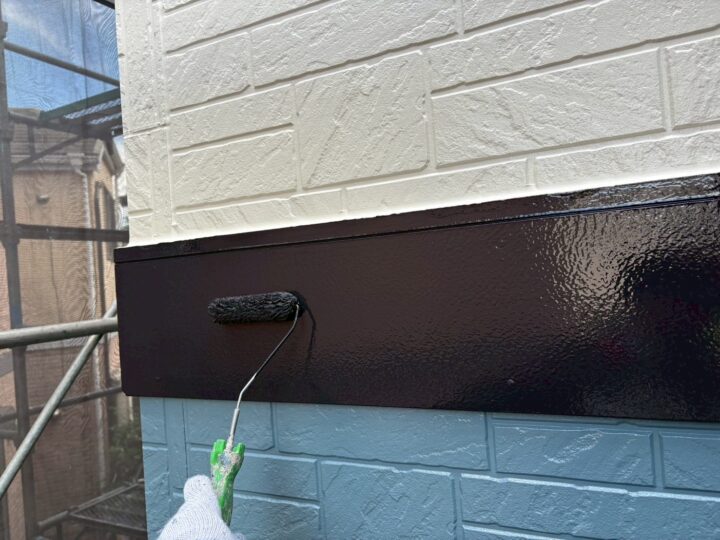 装飾帯上塗り工事