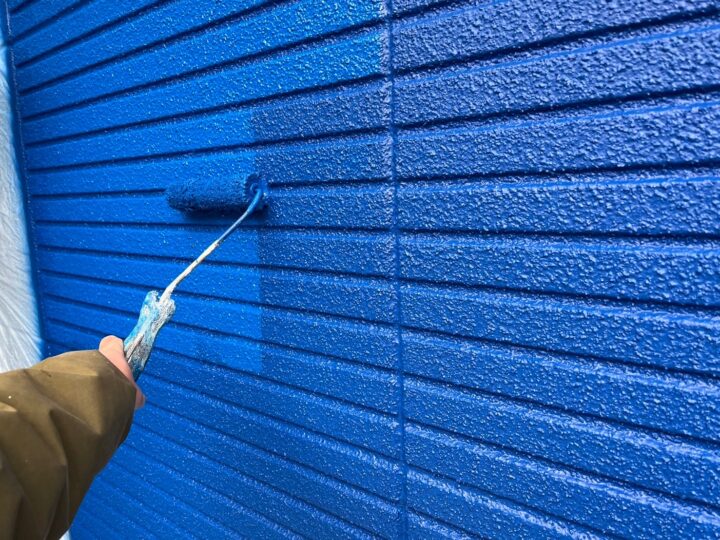 アクセント外壁上塗り工事