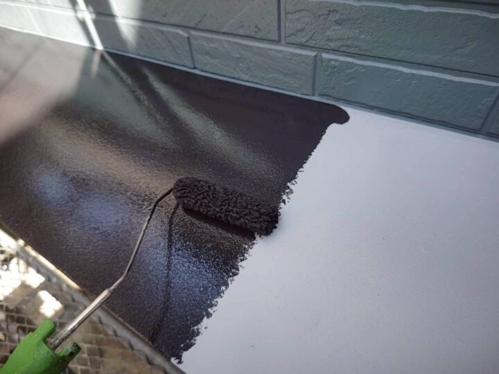 霧除け中塗り工事