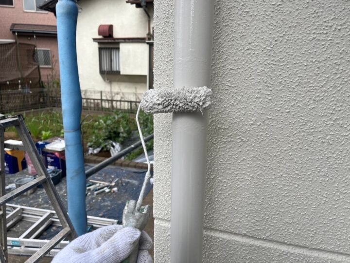 雨樋塗装２回目