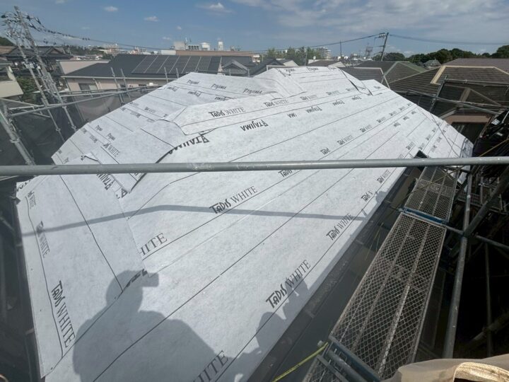 アスファルトルーフィング貼り付け工事