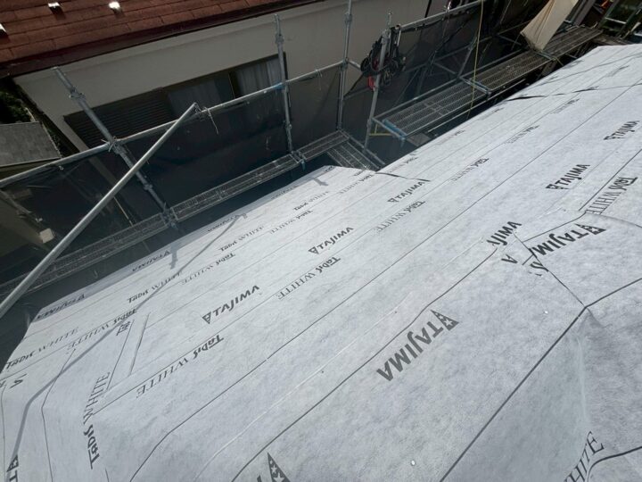 アスファルトルーフィング貼り付け工事