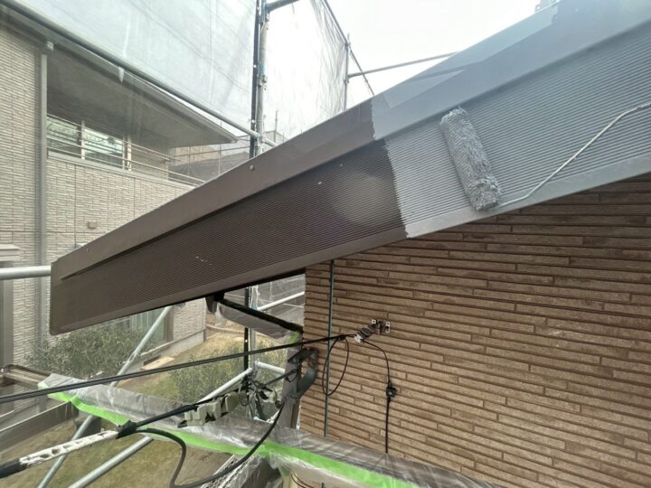 破風板下塗り工事