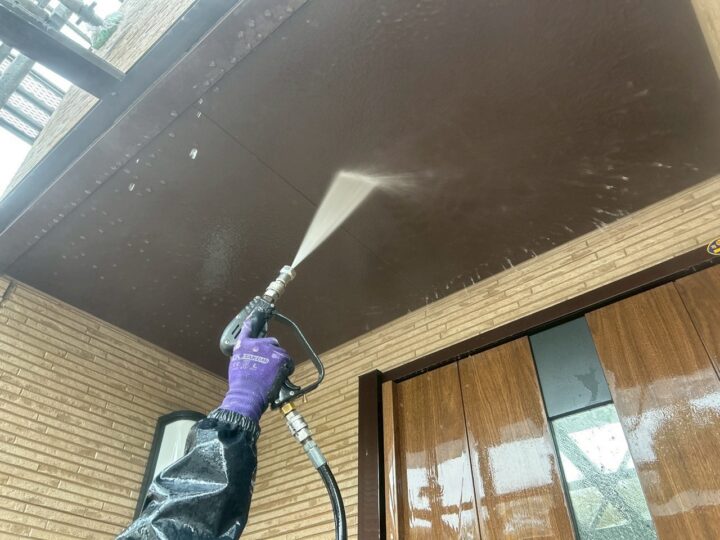 軒天高圧洗浄工事