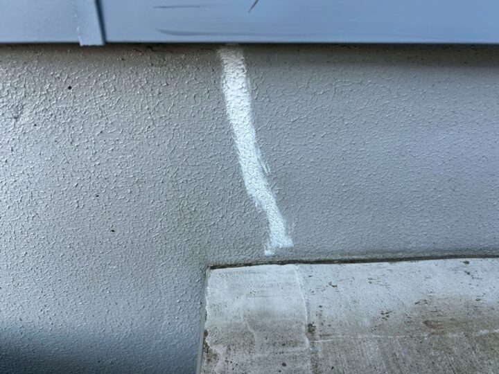 基礎ひび割れ補修施工後