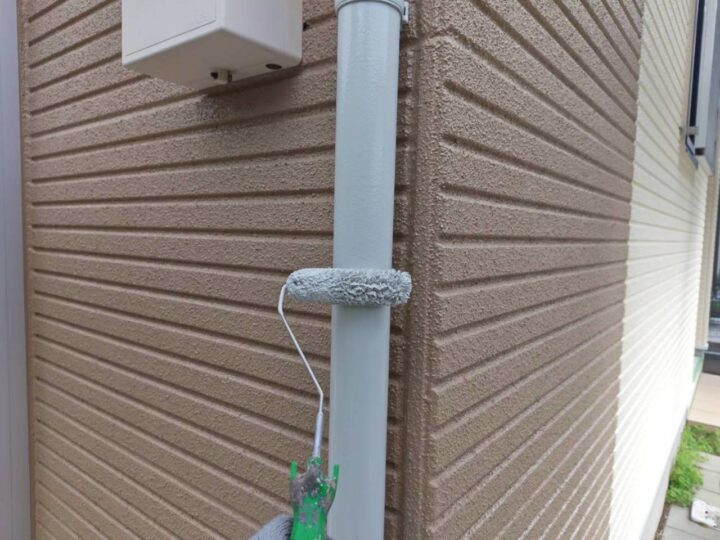 雨樋塗装２回目