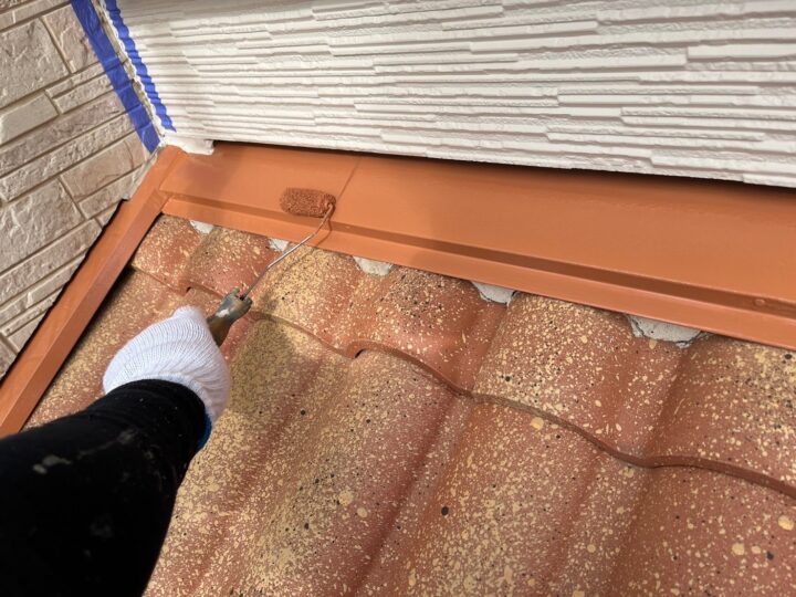 雨押え板金上塗り工事
