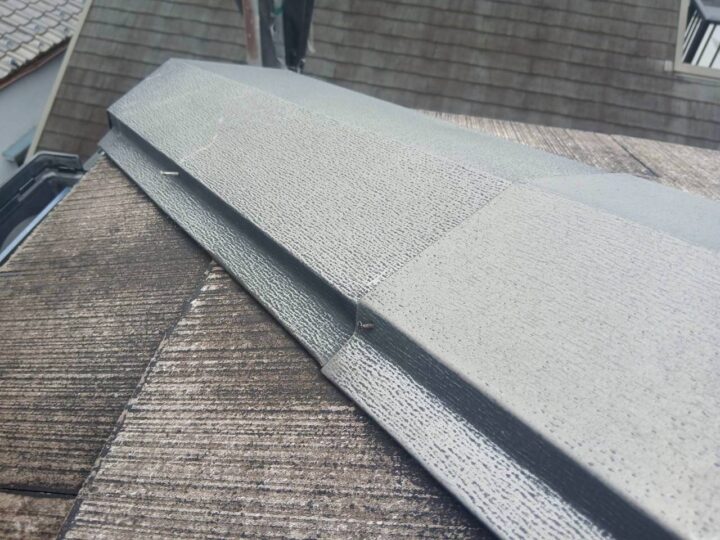 屋根板金釘打ち補修施工前